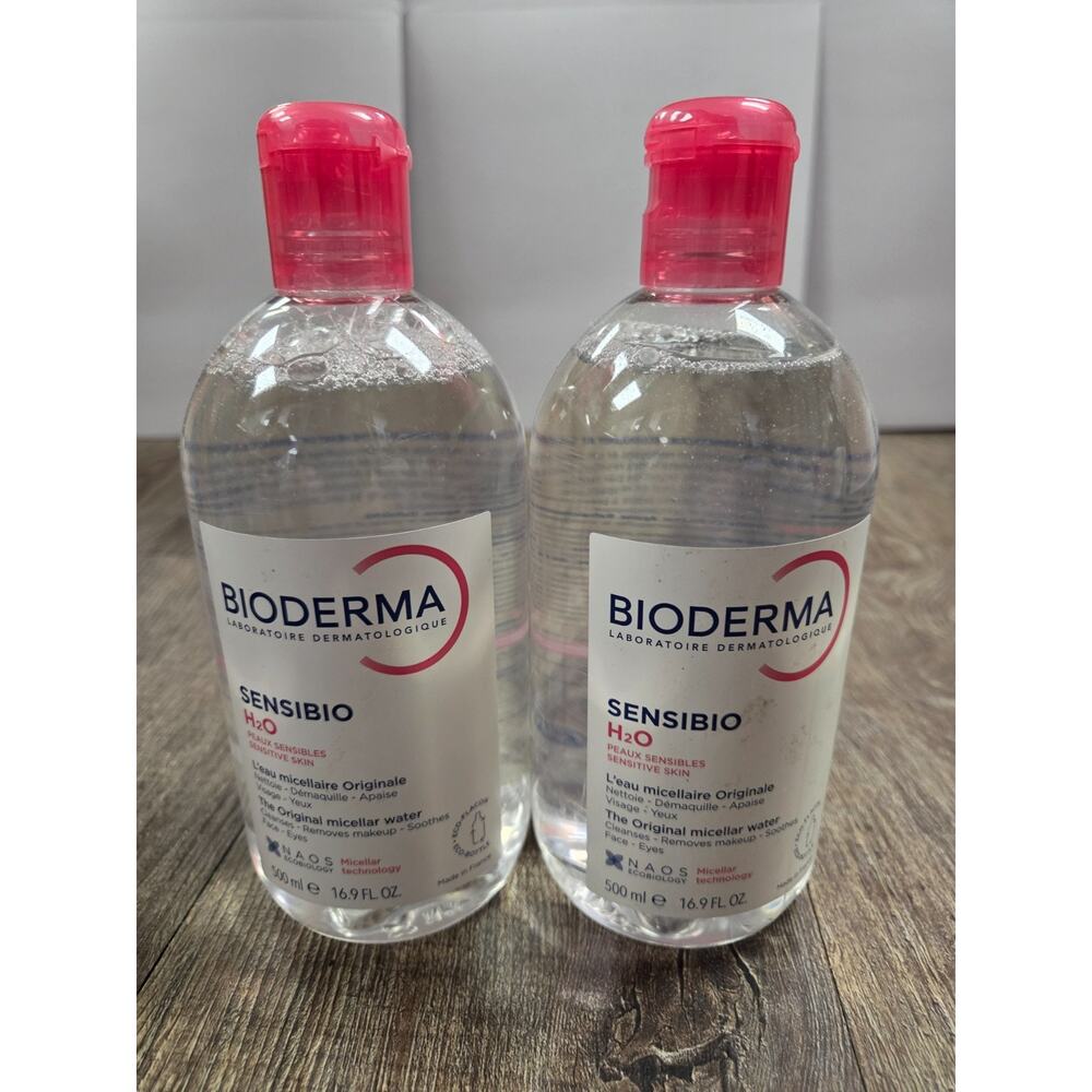 Bioderma Sensibio H2O Micellar Water Makeup Remover Sensitive Skin Lot of 2